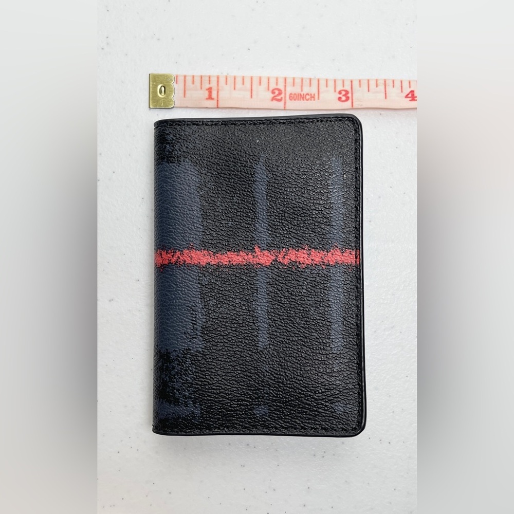 Coach Black and Red Cardholder Wallet